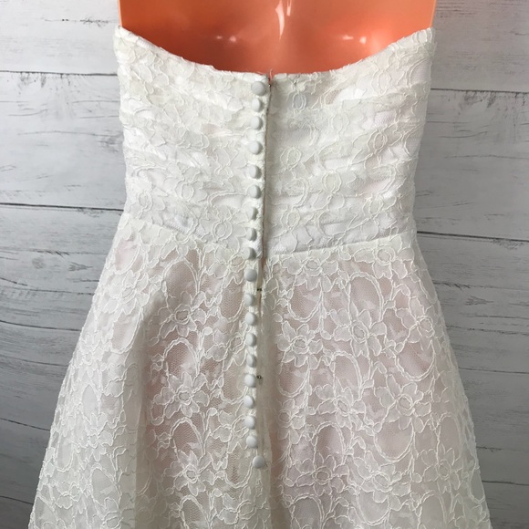 MORI LEE WHITE LACE DRESS - Picture 6 of 8